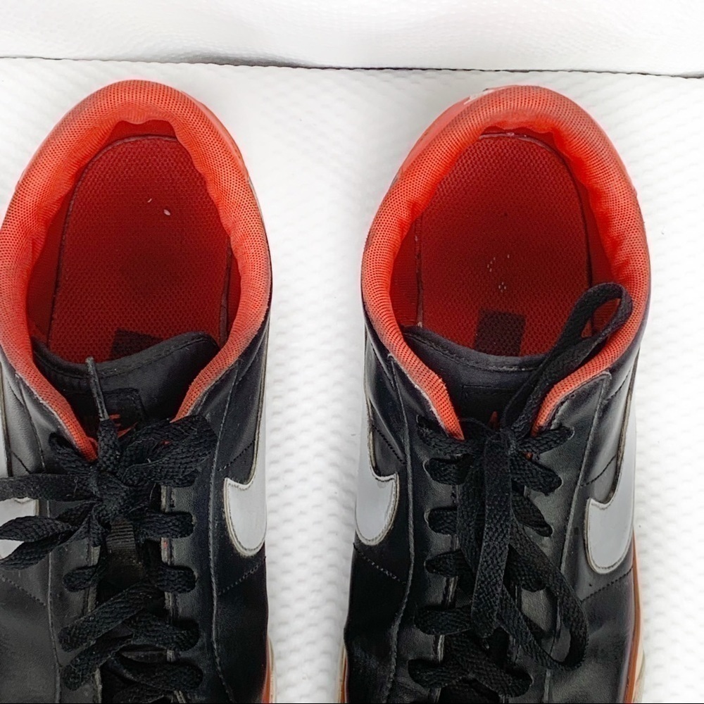 NIKE Shoes-Fair Condition Leather Upper Red/Black - Picture 4 of 8
